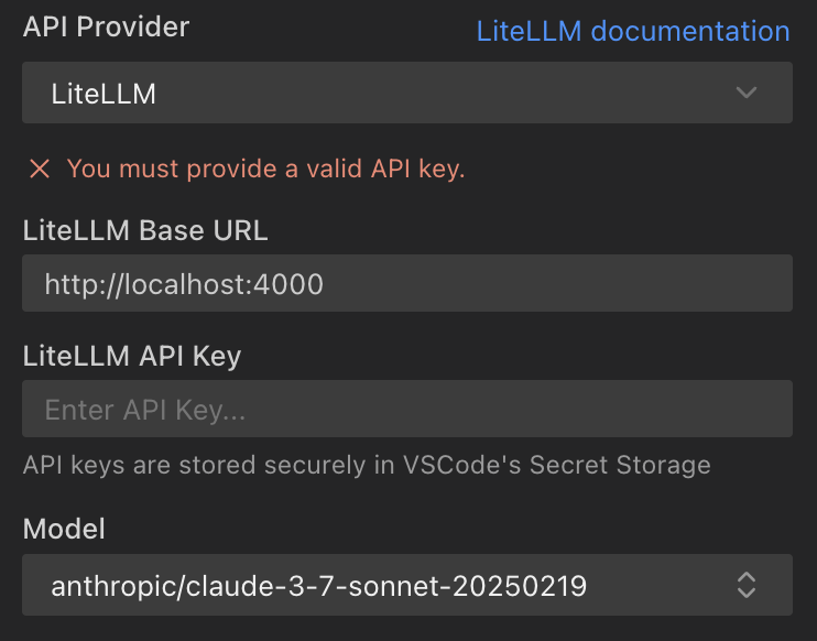 itBuilder LiteLLM Provider Settings