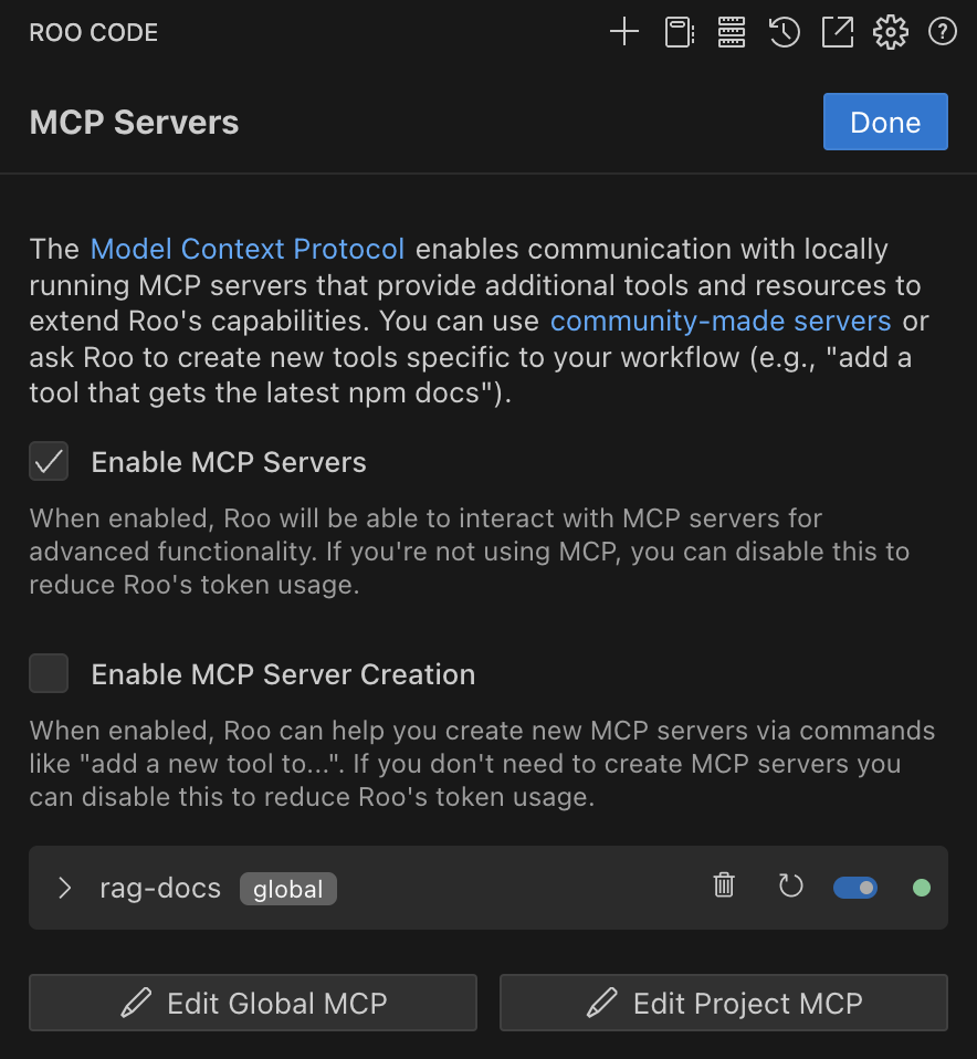 itBuilder中的MCP服务器界面